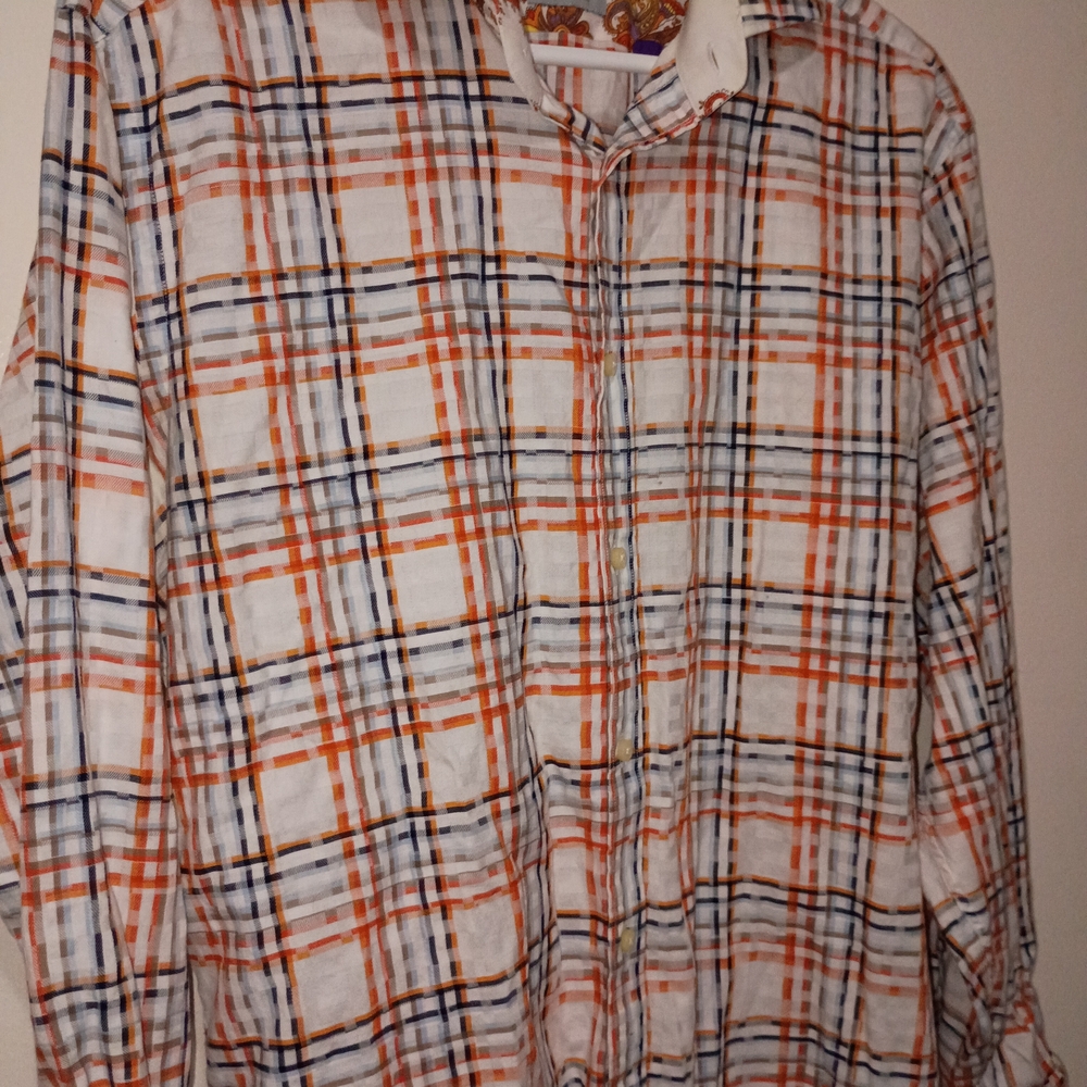 Thomas Dean Multicolor Plaid Shirt